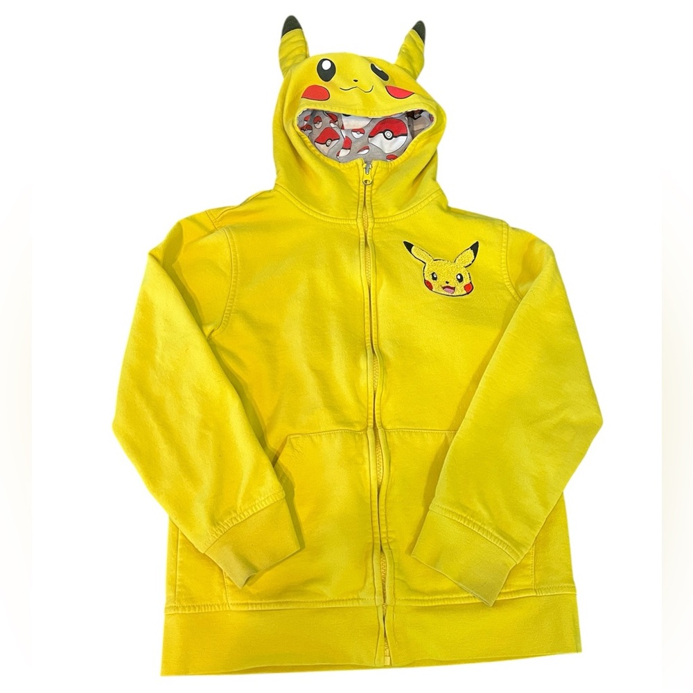 Yellow Pikachu Kids Character Hoodie